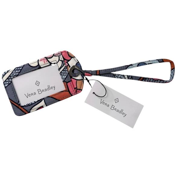 NEW Vera Bradley ID LUGGAGE TAG Tropical Evening Cotton Travel Bag Accessory #1 - Picture 1 of 5